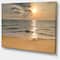 Designart - Dark Tropical Sand Beach at Sunset - Modern Seascape Canvas Artwork